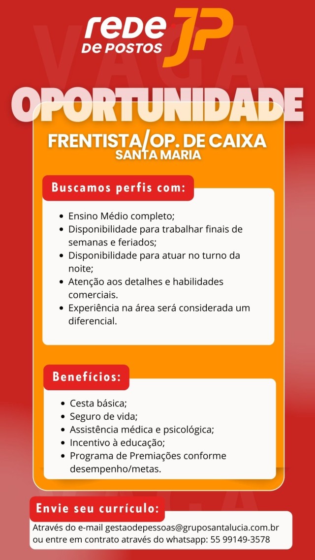 Operador de Caixa/Frentista
