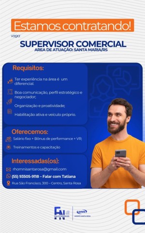 Supervisor Comercial - (Santa Maria RS)