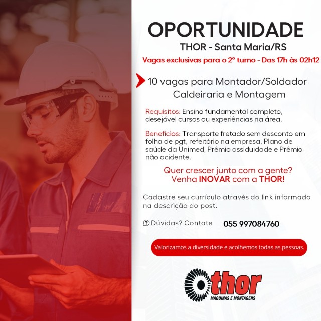 Montador Soldador  ( Santa Maria RS )