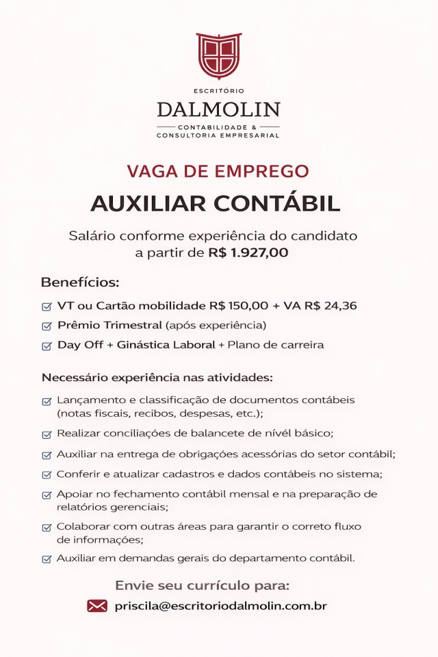 Auxiliar Contábil ( Santa Maria RS )