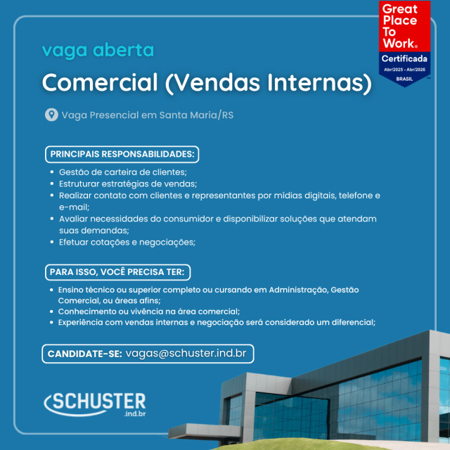 Comercial B2B (Vendas Internas)