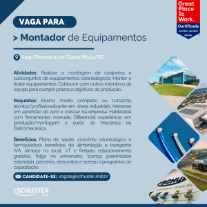 Montador de Equipamentos (Santa Maria RS)