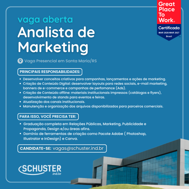 Analista de Marketing (Foco em Criação/Design)