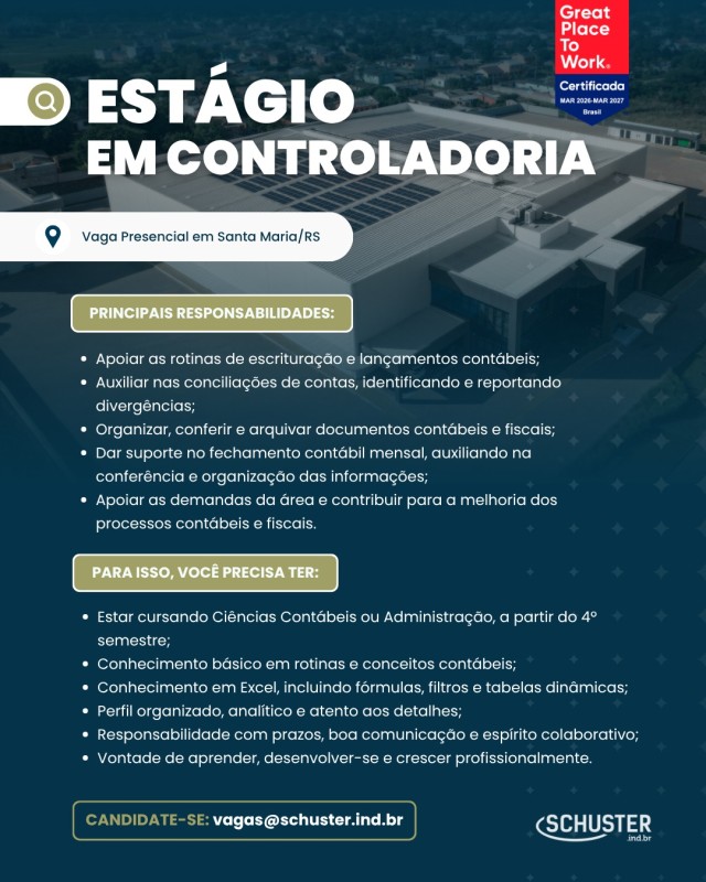 Estágio em Controladoria